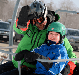 VT Adaptive Skiers on Lift